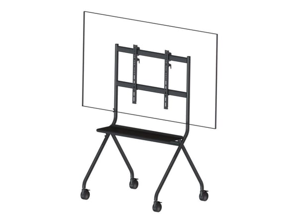 Vision VFM-F12 - Vogn - for LCD-skjerm - staffelistil - stål - matt svart - skjermstørrelse: 55"-100"