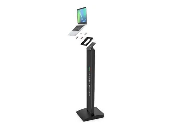 Compulocks Universal Tablet Invisible Mount Brandable Floor Stand - Ställ - för notebook - svart - monteringsgränssnitt: 100 x 100 mm - golvstående