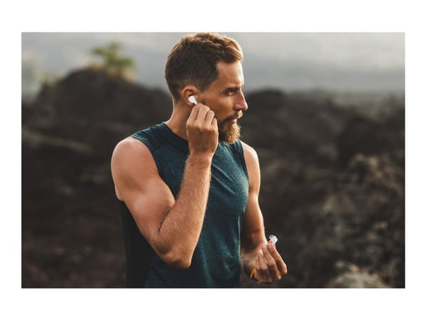 Creative Zen Air Pro - True wireless-hodetelefoner med mikrofon - i øret - Bluetooth - aktiv støydemping - hvit, svart