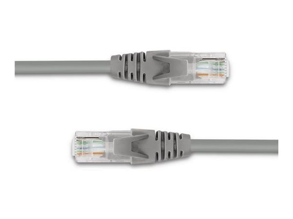 Qoltec - Koblingskabel - RJ-45 (hann) til RJ-45 (hann) - UTP - CAT 5e - uten hindringer - grå