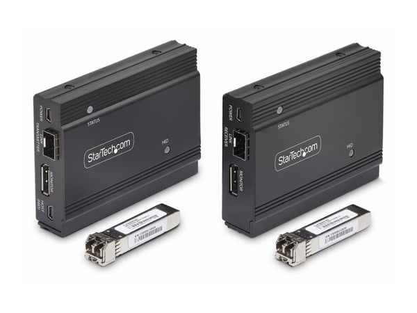Startech DisplayPort KVM Console Extender Over Fiber Optic, 4K 60Hz - Video/lyd/USB-utvider - DisplayPort - opp til 300 m - TAA-samsvar
