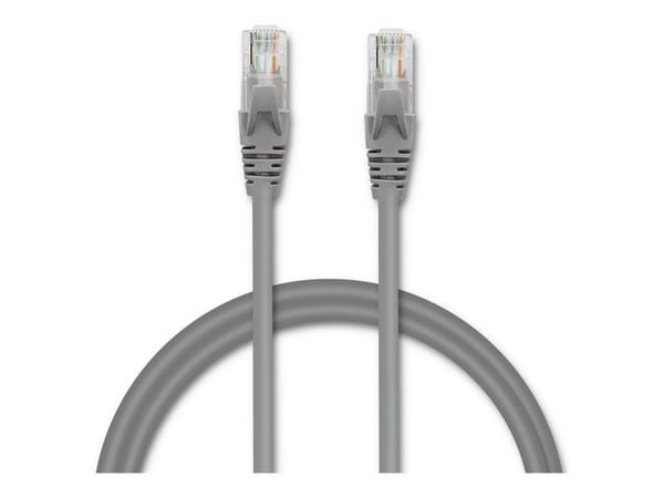 Qoltec - Koblingskabel - RJ-45 (hann) til RJ-45 (hann) - UTP - CAT 5e - uten hindringer - grå
