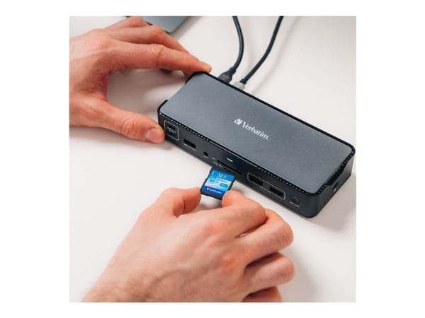 Verbatim Pro - Dokkingstasjon - USB-C - 2 x HDMI, DP - 1GbE - 100 watt