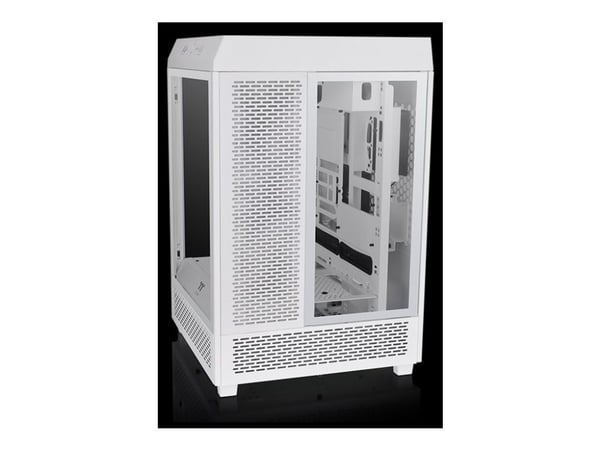 Thermaltake The Tower 500 Snow - Mid tower - utökad ATX - genomskinlig sidopanel (härdat glas) - ingen strömförsörjning (PS/2) - vit - USB/ljud