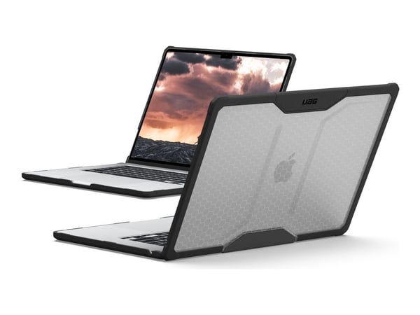 UAG Rugged Case for Apple Macbook Air 15" M2 A2941- Plyo Series- Clear - Skallveske for bærbar - is, svart