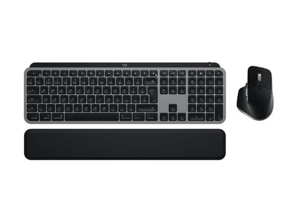 Logitech Master Series MX Keys S Combo for Mac - Tastatur- og mussett - full size - bakbelysning - trådløs - Bluetooth LE - QWERTY - US Internation...