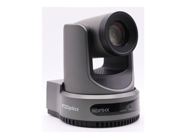 PTZOptics Move 4K PT20X-4K-GY-G3 - Konferansekamera - PTZ - innendørs - farge - 8,42 MP - 3840 x 2160 - lyd - HDMI, 3G-SDI, USB - GbE - H.264, H.26...
