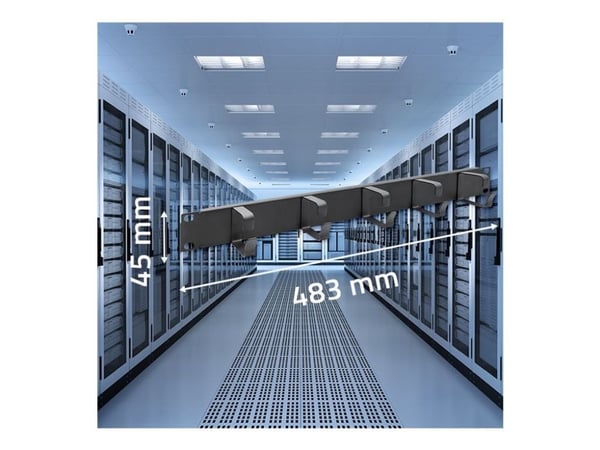 Qoltec 54515, Kaapelinpidike, Teline, Terästä, Musta