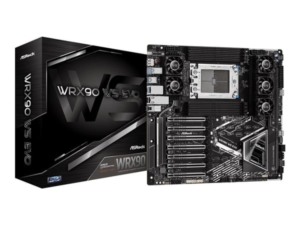 Asrock WRX90 WS EVO, AMD, Socket sTR5, AMD Ryzen Threadripper 1000 Series, DDR5-SDRAM, 2 TB, DIMM