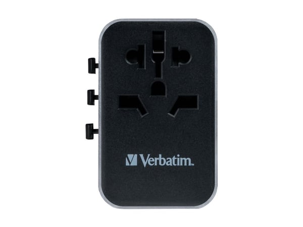 Verbatim UTA-04 - Strømadapter - universal - 61 watt - 3 A - QC 3.0, PD 3.0 - 5 utgangskontakter (2 x USB-C, 3 x USB-type A)