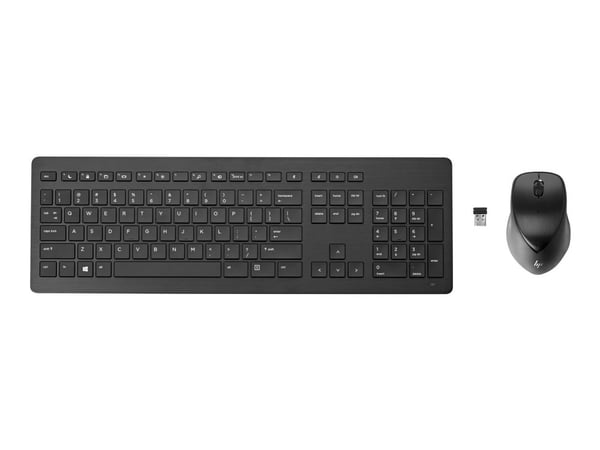HP Wireless Rechargeable 950MK - Tastatur- og mussett - trådløs - 2.4 GHz - Storbritannia - for Elite Mobile Thin Client mt645 G7; EliteBook 830 G6...