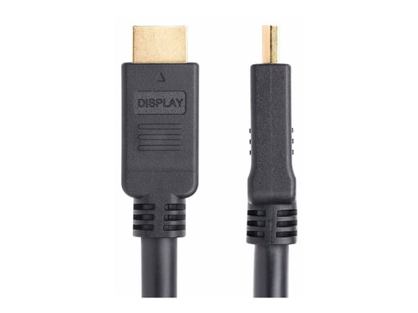Startech 15m Active HDMI 2.0 Cable, CMP, Plenum Rated, 4K 60Hz - High Speed - HDMI-kabel - HDMI hann til HDMI hann - 15 m - skjermet - svart - akti...