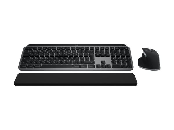 Logitech Master Series MX Keys S Combo for Mac - Tastatur- og mussett - full size - bakbelysning - trådløs - Bluetooth LE - QWERTY - US Internation...