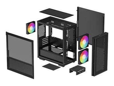 DeepCool CH360, PC, Black, micro ATX, Mini-ITX, ABS, SPCC, Several, Cabinet tabs