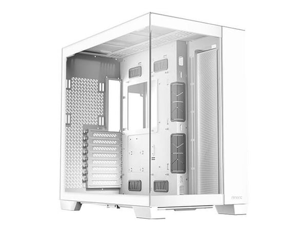 Antec Constellation Series C8 - FT - utökad ATX - genomskinlig sidopanel (härdat glas) - ingen strömförsörjning (ATX) - vit - USB/ljud