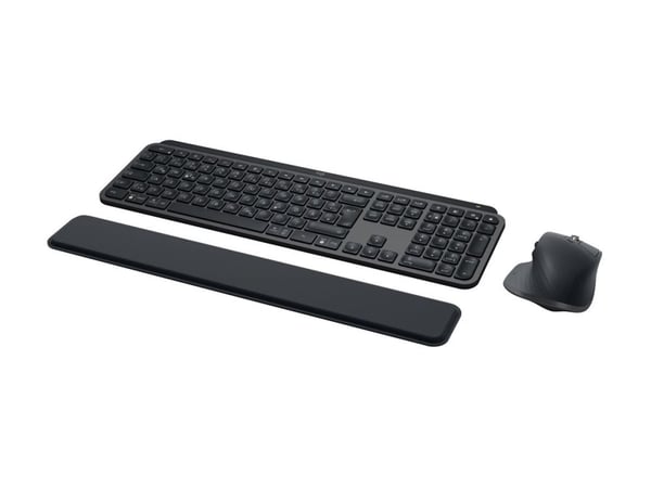Logitech MX Keys Combo for Business - Tastatur- og mussett - bakbelysning - trådløs - Bluetooth LE - QWERTY - Spansk - Europa - grafitt
