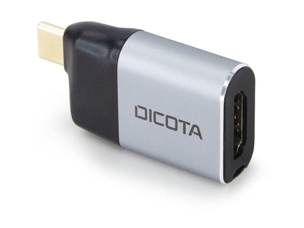 DICOTA D32046, USB Type-C, USB Type-C, mini DisplayPort, Handstik, musta, hopea, 40,8 mm, 11,5 mm
