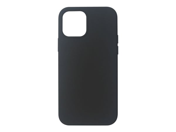 eSTUFF Infinite Riga - Bagsidecover til mobiltelefon - polykarbonat, 100% genbrugssilicone - sort - for Apple iPhone 12, 12 Pro