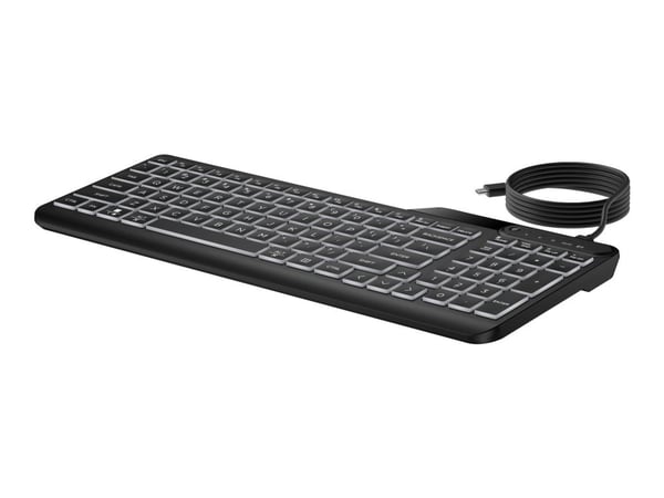 HP 405 - Tastatur - multi-enhet - 65% - kompakt - bakgrunnsbelyst - USB - Pan Nordic - svart