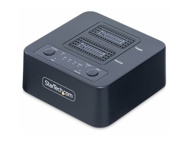 StarTech.com 1:1 Standalone M.2 NVMe Drive Duplicator and Dock - Halvledarenhet/hårddiskduplikator - 2 fack (PCIe (NVMe)) - TAA-kompatibel