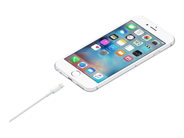 Apple MUQW3ZM/A, 1 m, Lightning, USB A, Uros, Uros, Valkoinen