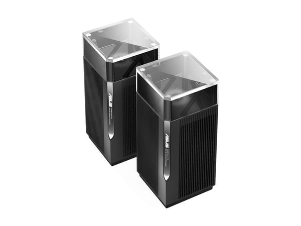 ASUS ZenWiFi Pro ET12 - 2-Pack - Wi-Fi-system (2 rutere) - op til 6000 sq.ft - mesh - GigE, 2,5 GigE - Wi-Fi 6E - Multi-Band