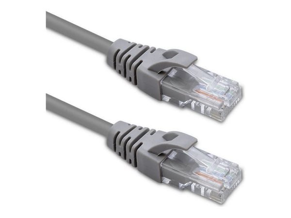 Qoltec - Koblingskabel - RJ-45 (hann) til RJ-45 (hann) - UTP - CAT 5e - uten hindringer - grå