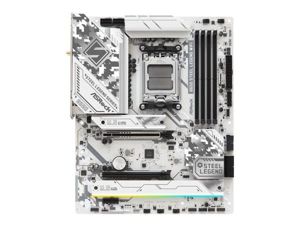ASRock B650 Steel Legend WiFi - Moderkort - ATX - Socket AM5 - AMD B650 Chipuppsättning - USB-C 3.2 Gen 2x2, USB 3.2 Gen 2, USB-C 3.2 Gen 1, USB 3....