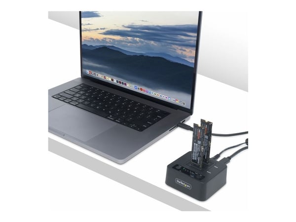 StarTech 1:1 Standalone M.2 NVMe Drive Duplicator and Dock - Fast tilstands / harddiskstasjons-duplikator - 2 brønner (PCIe (NVMe)) - TAA-samsvar