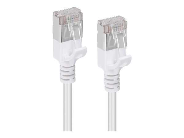 MicroConnect - Nettverkskabel - RJ-45 (hann) til RJ-45 (hann) - 1.5 m - U/FTP - CAT 6a - halogenfri, uten hindringer, slank - hvit