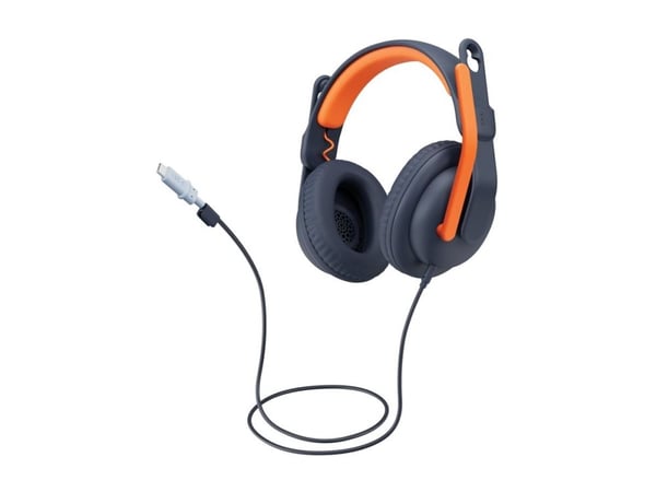 Logitech Zone Learn Wired On-Ear Headset for Learners, 3.5mm AUX - Hodetelefoner med mikrofon - on-ear - erstatning - kablet - 3,5 mm jakk