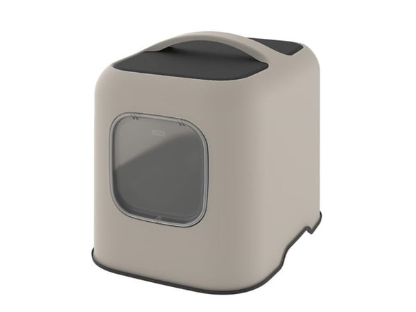 Rotho BIALA, Katt, Kattsandlåda med tak, Beige, Plast, 395 mm, 510 mm