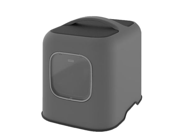 Rotho BIALA, Katt, Kattedo med lokk, Sort, Grå, Plast, 395 mm, 510 mm