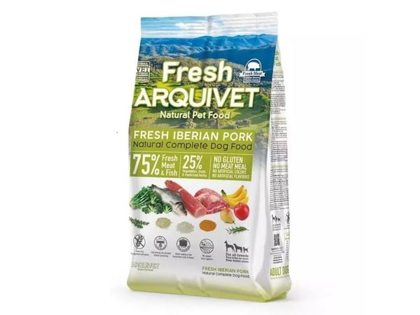ARQUIVET Fresh Iberian Pork and fish - halvfugtigt hundefoder - 2,5kg