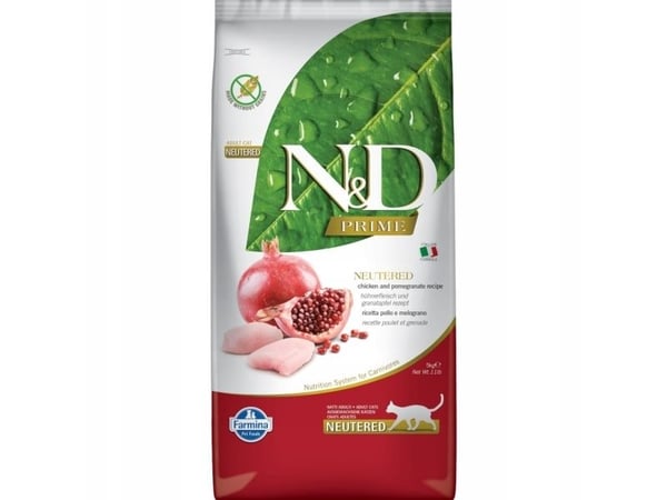 Farmina Pet Food N&D Prime, Vuxen, Kyckling, Granatäpple, 5 kg, Utan spannmål, Utan tillsatser, Antioxidanter ingår