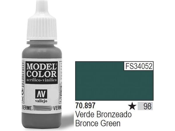 Vallejo 70.897, 17 ml, Grønn, Matte, Flaske