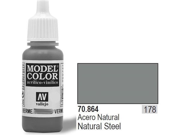 Vallejo 70.864, 17 ml, Grå, Metallisk, Flaske