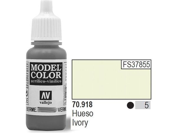 Vallejo 70.918, 17 ml, Elfenben, Matt, Flaska