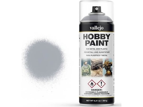 Vallejo 28.021, Sølv, Spray maling (hobby), Væske, 400 ml, 1 stykker