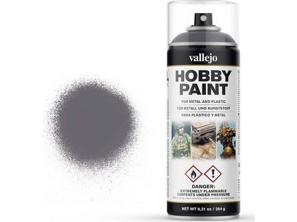 Vallejo 28.031, Sort, Grå, Spray maling (hobby), Væske, 400 ml, 1 stykker |