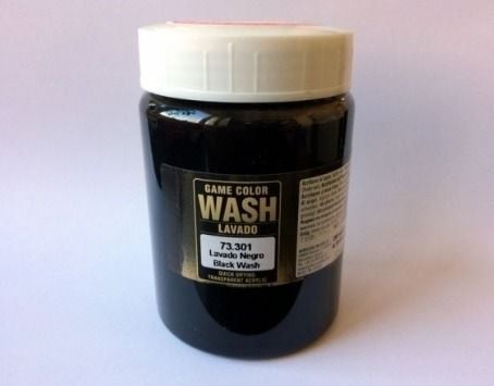 Vallejo 73.301, 200 ml, Svart, Matt, Flaska