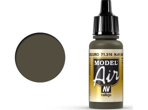 Vallejo 71.316, 17 ml, Grön, Matt, Flaska