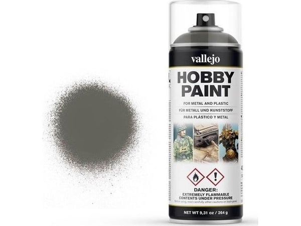 Vallejo 28.006, Sort, Grå, Spray maling (hobby), Væske, 400 ml, 1 stykker |