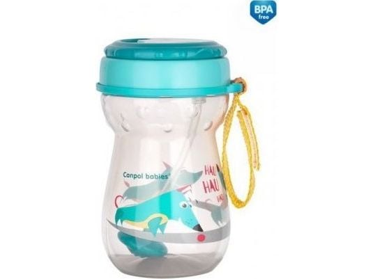 CANPOL BABIES sportdrikkekopp med lukkbart sugerør 350 ml 56/518