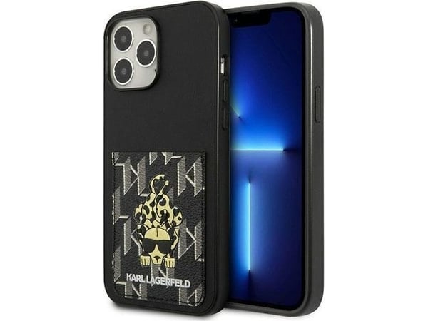 Karl Lagerfeld KLHCP13XCANCNK iPhone 13 Pro Max 6,7" hardcase svart/black Karlimals korthållare