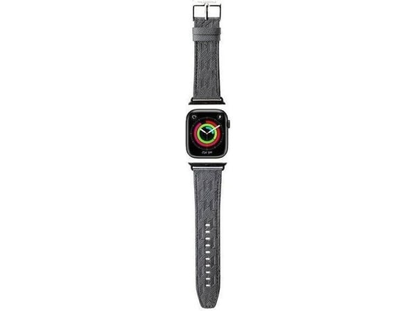 Karl Lagerfeld Karl Lagerfeld-rem KLAWMSAKLHPG Apple Watch 38/40/41 mm sølv-/sølvrem Saffiano Monogram