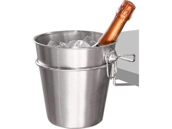 Utmerket husholdningsbøtte med håndtaksbeholder for is, champagne, vin, vodka, whiskyflaske