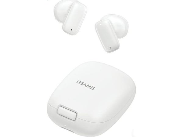 USAMS Bluetooth 5.3 TWS-hörlurar TWSID Series trådlösa vit BHUID02 (ID25)