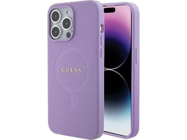 Guess GUHMP15LPSAHMCU iPhone 15 Pro 6.1" violetti/violetti kovakotelo Saffiano MagSafe Saffiano