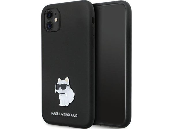 Karl Lagerfeld Karl Lagerfeld KLHCN61SMHCNPK iPhone 11 / Xr 6.1" czarny/black hardcase Silicone C Metal Pin
